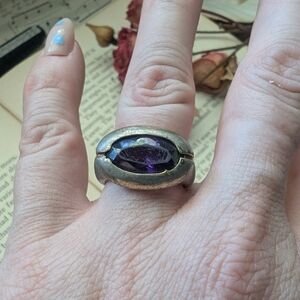 Vintage Amethyst Purple Ring Size 7